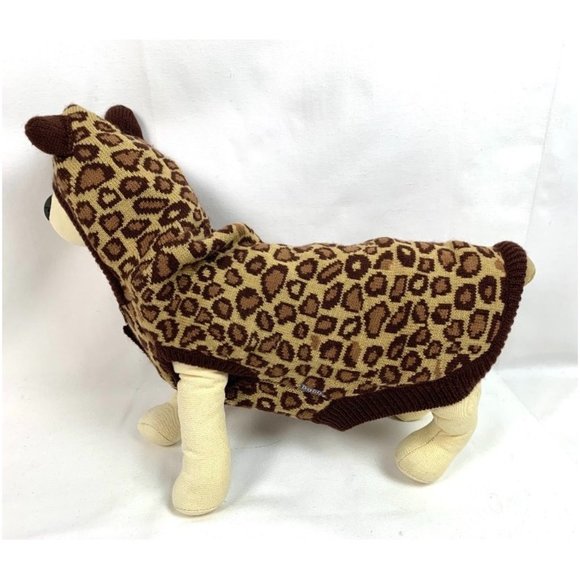 Dogo New York Other - Dogo Leopard Sweater Dog Hoodie in size L, 15" NWT